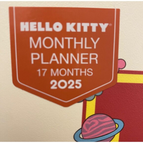 Hello Kitty & Friends 2025 17 Months Planner Calendar College Letters - Picture 3 of 7